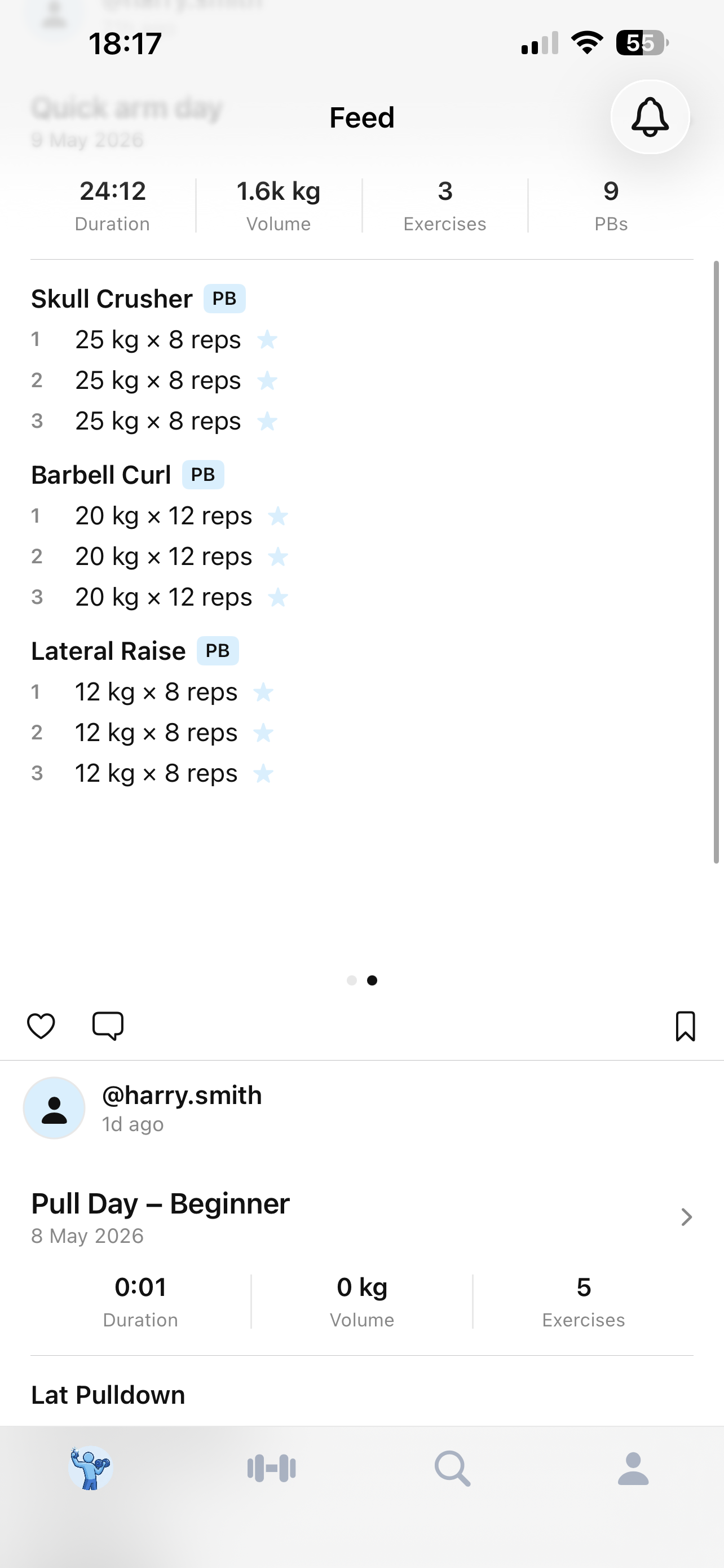 Workout details